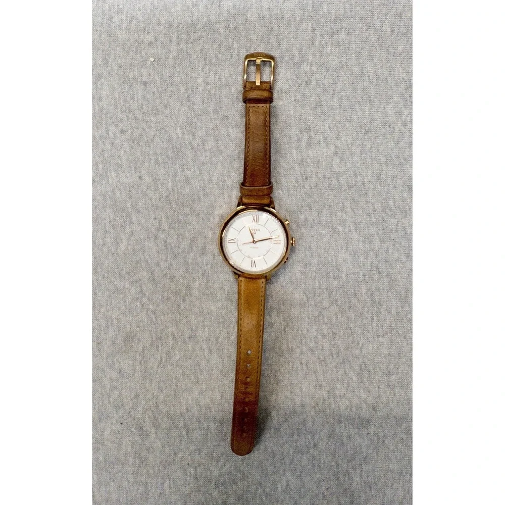 Fossil Q Jacqueline 36mm Rose Gold Case Hybrid Smart Watch New Coin Battery